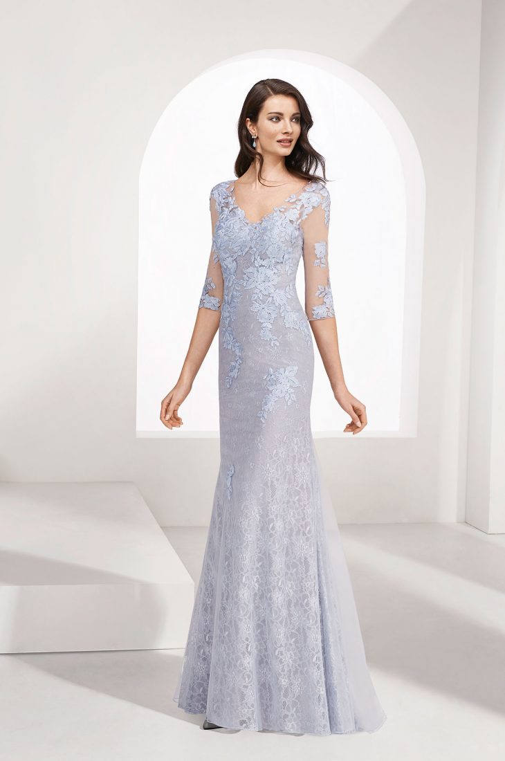 Vestido de fiesta Marfil 3g138 Frontal